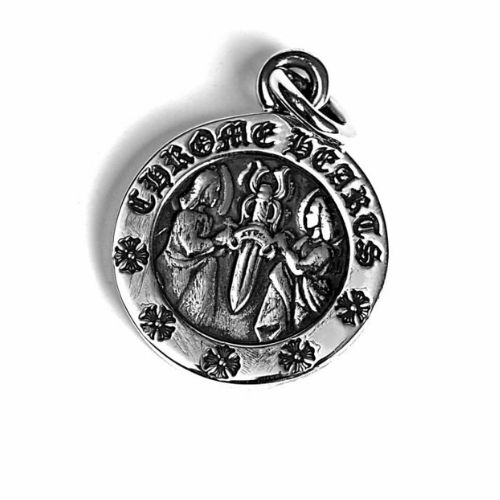 Chrome Hearts Round Angel Medallion Charm Chrome Hearts Round Angel Medallion Charm