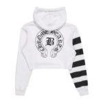 Chrome Hearts x Bella Hadid Cropped White Hoodie