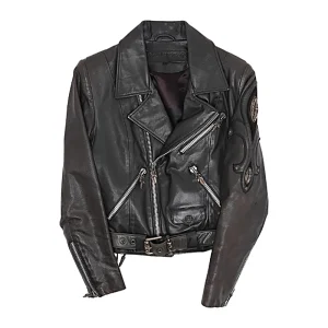 Chrome Hearts Flare Double Rider Leather Jacket