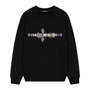 Chrome Hearts Heavenly Cross Ribbon Graffiti Ls Black
