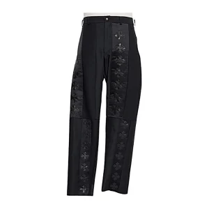 Chrome Hearts X Comme Des Garçons Cross Patch Paneled Trousers